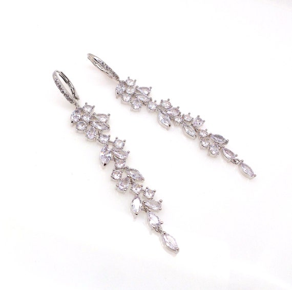 All a Cubic Zirconia Cz Pierced Earrings Wedding Party Prom Pageant 6 5cm Long Bridal Jewellery Wedding Formal Occasion Specialty All a Cubic Zirconia Cz Pierced Earrings Wedding Party Prom Pageant 6 5cm Long Bridal Jewellery Wedding Formal Occasion Specialty