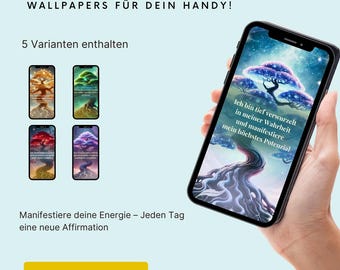 Achtergronden met affirmaties | 5 Spirituele Achtergronden | Manifestatie & Mindfulness | Digitaal downloaden