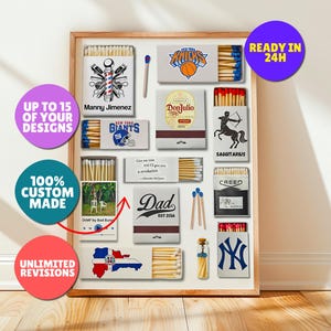 Custom matchbook art, Digital Matches Print, Vintage matchbook prints, Retro matchbox decor, Personalized wall art, Valentine's Day Gift