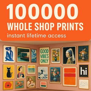 GESAMTER SHOP SALE, Mega Bundle, druckbare Wandkunst, Galeriewandset, Bundle Wandkunst, Maximalist Prints, Küchenwanddekor, trendige Poster