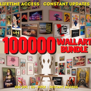 GANZER SHOP-VERKAUF 100000+ Mega Bundle-Wand-Kunst-Set, druckbare Maximalist-Kunst-Set, Eklektische Poster-Galerie-Set, trendige ästhetische Sofortdruck-Kunst