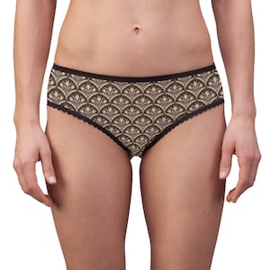 Lace-Trimmed Women&#39;s Briefs, Elegant Lingerie, Floral Pattern Undergarments, Comfortable Daily Wear, Birthday Gift, Bridal Shower
