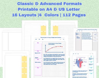 Cornell Notes : ideal for nursing student, medical notes & university learners, Note Taking Templates, exam planner, Printable PDF