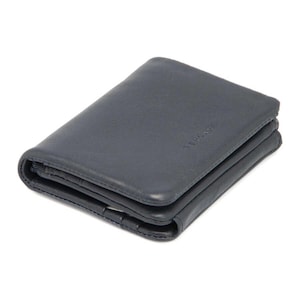 Cartera de cuero azul marino para hombre: elegante, minimalista, tarjetero, bolsillo para efectivo, regalo, billetera de cuero genuino