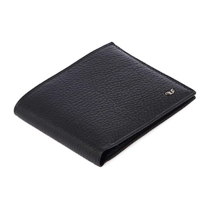Cartera de cuero negro hecha a mano para hombre: elegante, minimalista, tarjetero, bolsillo para efectivo, regalo, billetera de cuero genuino