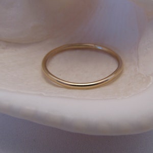 simple gold 14 karat 1.2mm ring, wedding band, stack band, stack ring, promise ring, symbole ring, lover ring, engagement ring, purity ring