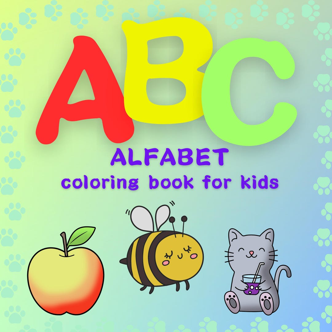 ABC Alphabet Coloring Book, Activity Book, First Coloring Book for ...