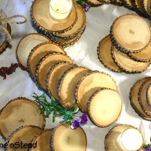 Rustic Wedding Coasters Table Decoration Ash Wood Mason Jar Stands Party Favors