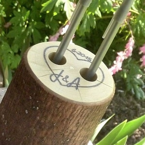 Personalized Log Pen Holder