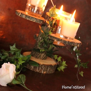 3-Tiered Rustic Wedding Decor Tree Mason Jar / Candle Stand Table Center Piece Holder