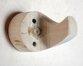 Carved Log Coat Hook