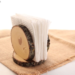 Soporte rústico para servilletas, decoración de mesa de cocina de estilo rústico, accesorio para mesa de comedor, soporte para servilletas