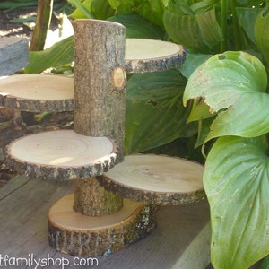 Rustic 4-Tiered Stand Candles Flowers Wedding Table Center Piece Home Decor