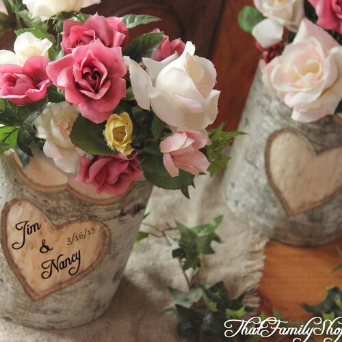 Log Flower Vase Rustic Wedding Table Centerpiece Decoration Etsy