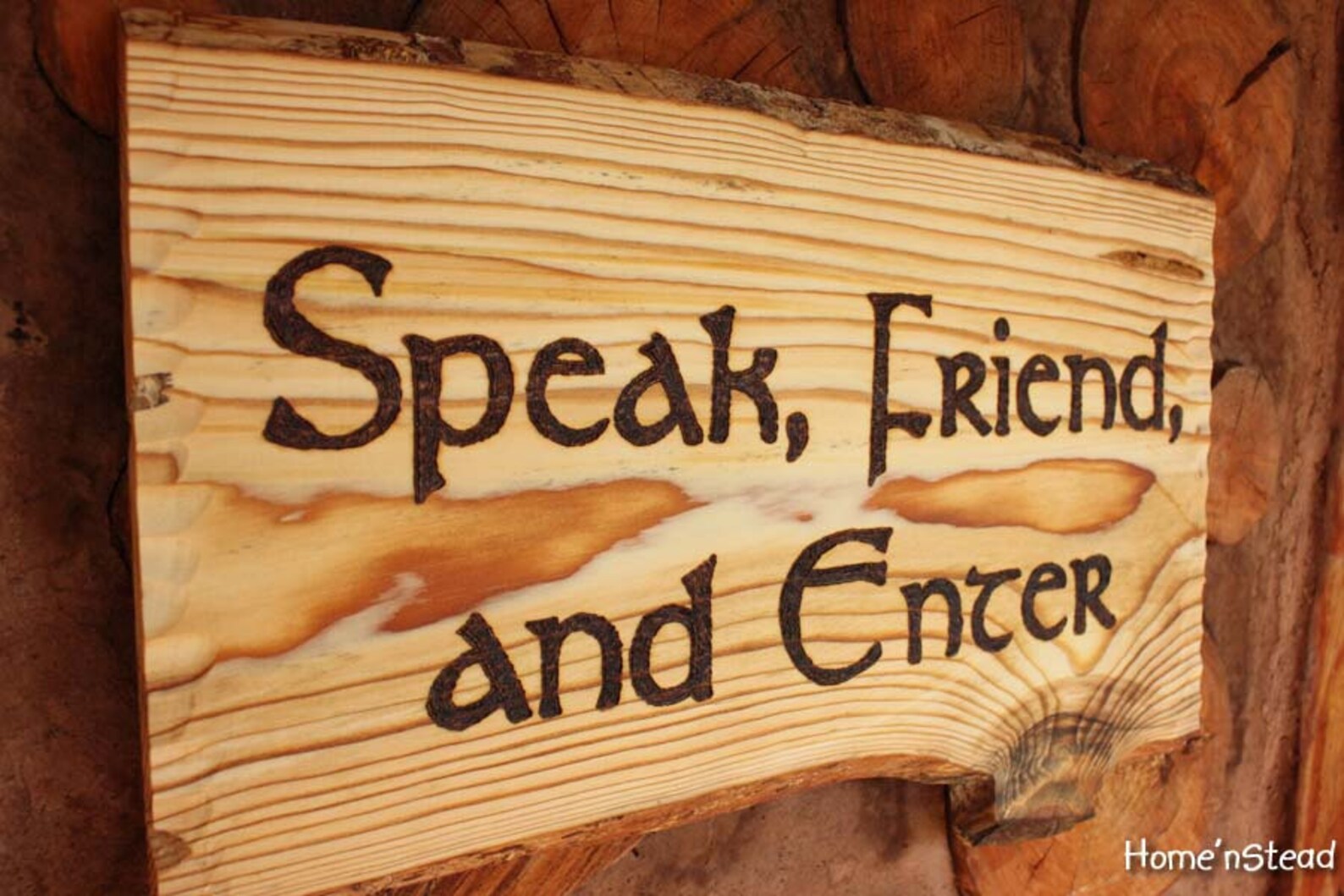 Speak Friend and Enter Lord of the Rings Quote Funny Door Etsy