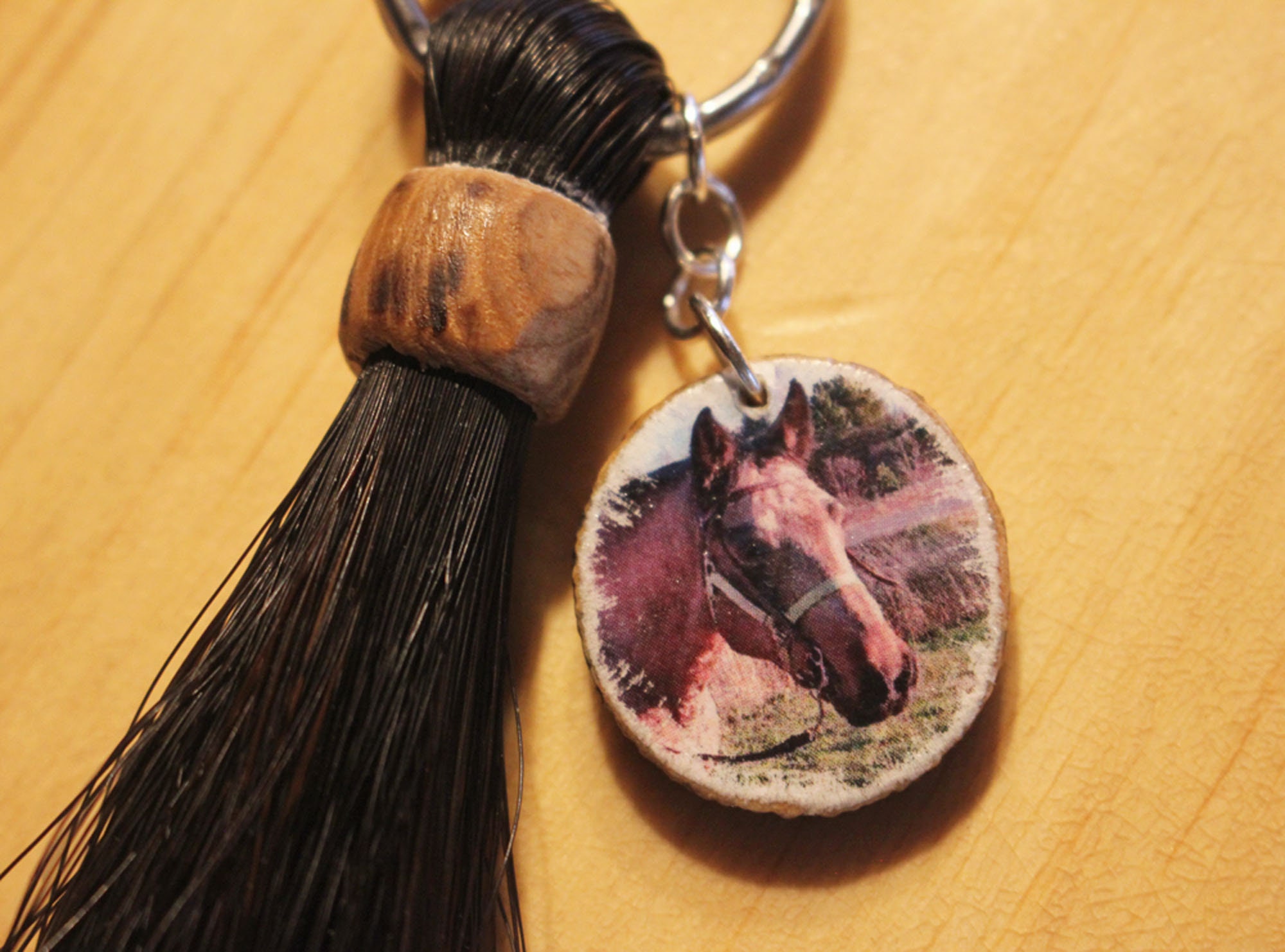 Personalized Horsehair Keychain Custom Made With Your Etsy