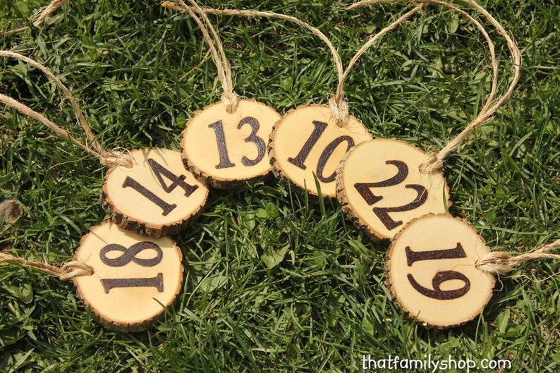 Wedding Table Number Tokens Plaques, Mason Jar Numbers Decor Rustic Table Seating Display image 4