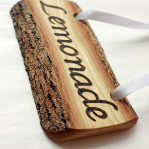 Custom Gift Tags, Rustic Placecard Tag Marker, Engraved Wood Sign with Ribbon, Personalized Drink Party Favors, Twine or Ribbon image 7