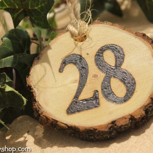 Wedding Table Number Tokens Plaques, Mason Jar Numbers Decor Rustic Table Seating Display image 2