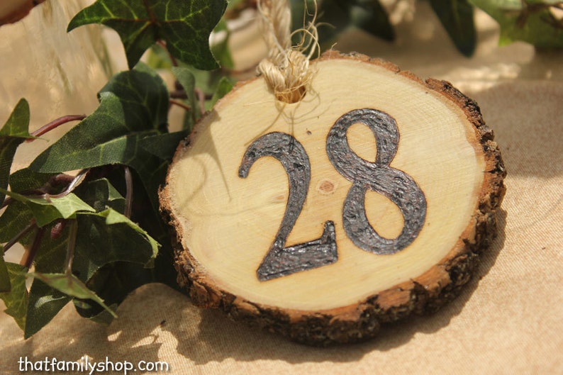 Wedding Table Number Tokens Plaques, Mason Jar Numbers Decor Rustic Table Seating Display image 2