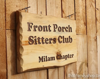 Custom Engraved Rustic Sign, Cabin Name Display Wood Plaque