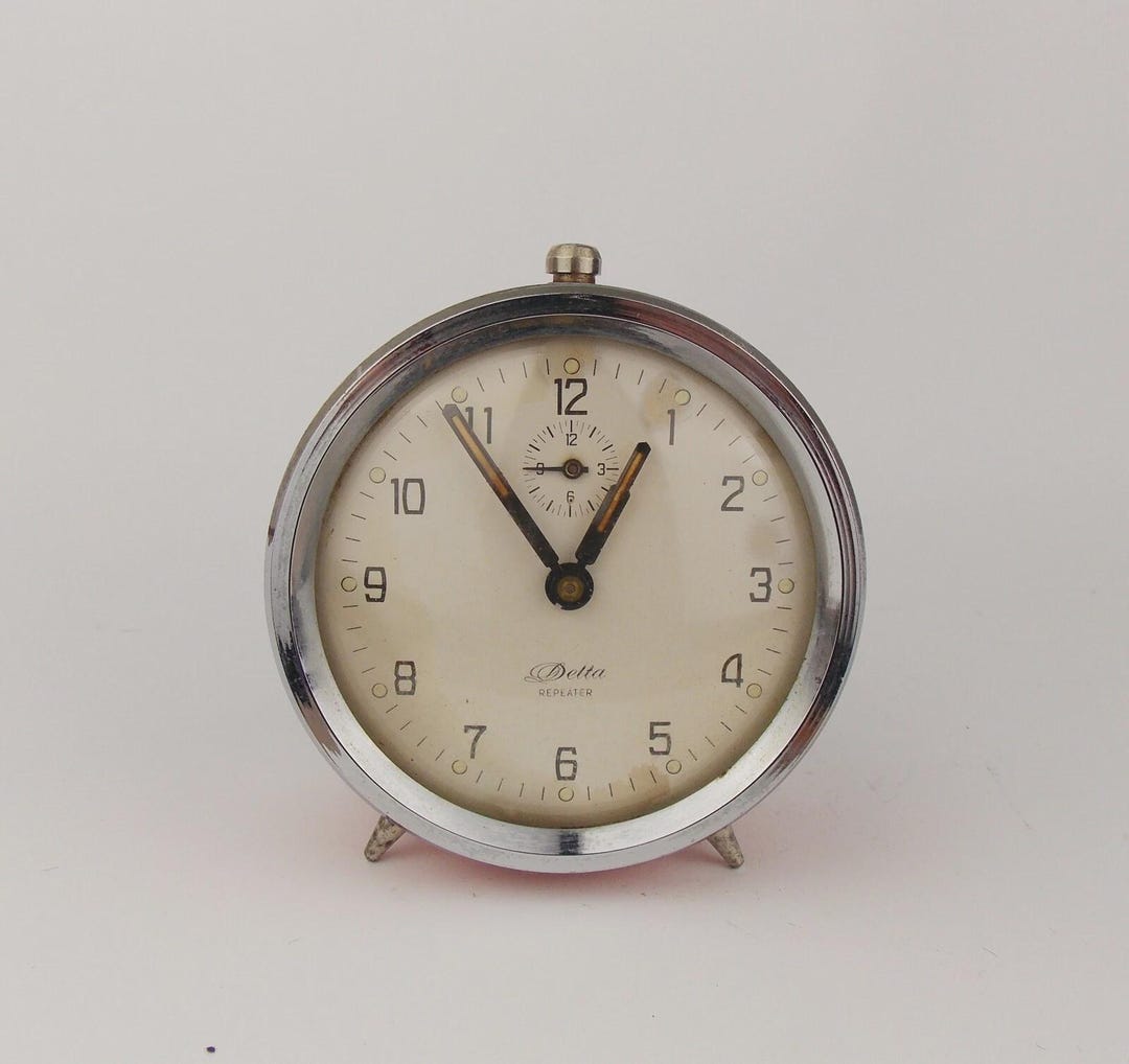 Rare Vintage 1960s Alarm Clock DELTA Czechoslovakia Retro Old Desk ...