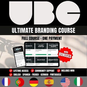 Ultimat varumärkesbyggande kurs - UBC fullständig kurs | UBC komplett digital kurs | Mästare i återförsäljningsrättigheter | Digital marknadsföringskurs med MRR.