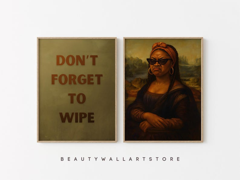 Stank Face Black Art Bathroom Decor, Vintage Black Woman Art ...