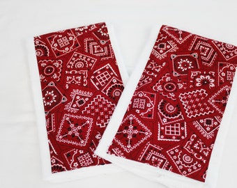 Bandanna Baby Burp Cloths - Set of 2