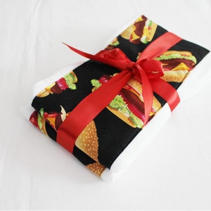 Hamburger Burp Cloths Set of 2 image 2