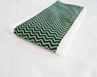 Aqua and Brown Chevron Baby Burp Cloth