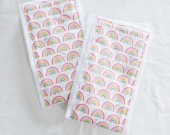 Rainbows Burp Cloths - Set of 2