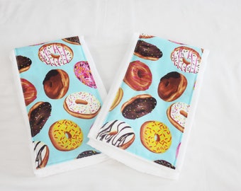 Donuts Burp Cloths - Set of 2