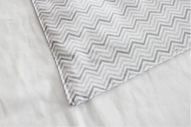 large Grey Chevron Waterproof Changing Pad