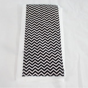 Black and White Chevron Baby Burp Cloth image 2