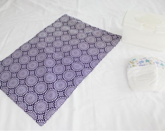 Deep Purple & White Sunburst Waterproof Changing Pad - 4 sizes available - ready to ship