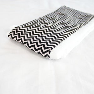 Black and White Chevron Baby Burp Cloth image 1