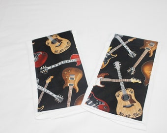 Guitars Baby Burp Cloths - Set of 2