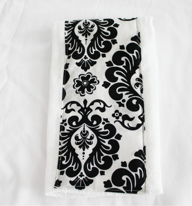 Damask Baby Burp Cloth image 2