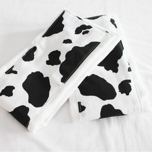 Cow Print Baby Burp Cloths Set of 2 image 1