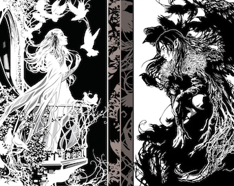 Light and Shadow -Special Edition- Original Fantasy Art Print Set