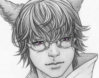 FFXIV Dawntrail Koana portrait art print