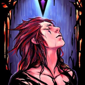 Kingdom Hearts Axel art print -Upside-Down Teardrops-