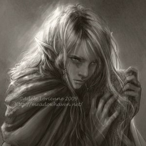 Original fantasy art print: &quot;Secrets&quot;