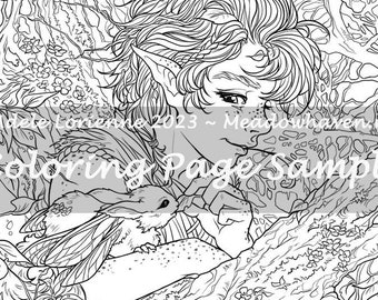 A Meadowhaven Fantasy Coloring Page Download: "Freckles"