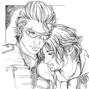 FFXV Noctis Ignis ink art print &quot;Endure&quot;