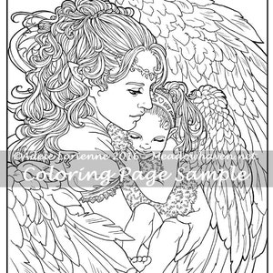 A Meadowhaven Fantasy Coloring Page Download: "A Mother's Love"