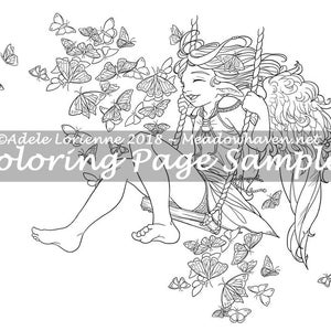 A Meadowhaven Fantasy Coloring Page Download: &quot;Happy Days&quot;