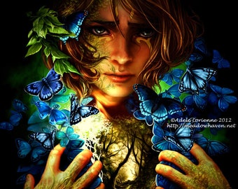 Original fantasy art print: "Heart of the Forest"