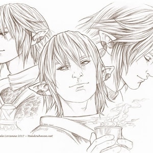 FFXIV Haurchefant of the Silver Fuller sketchpage art print